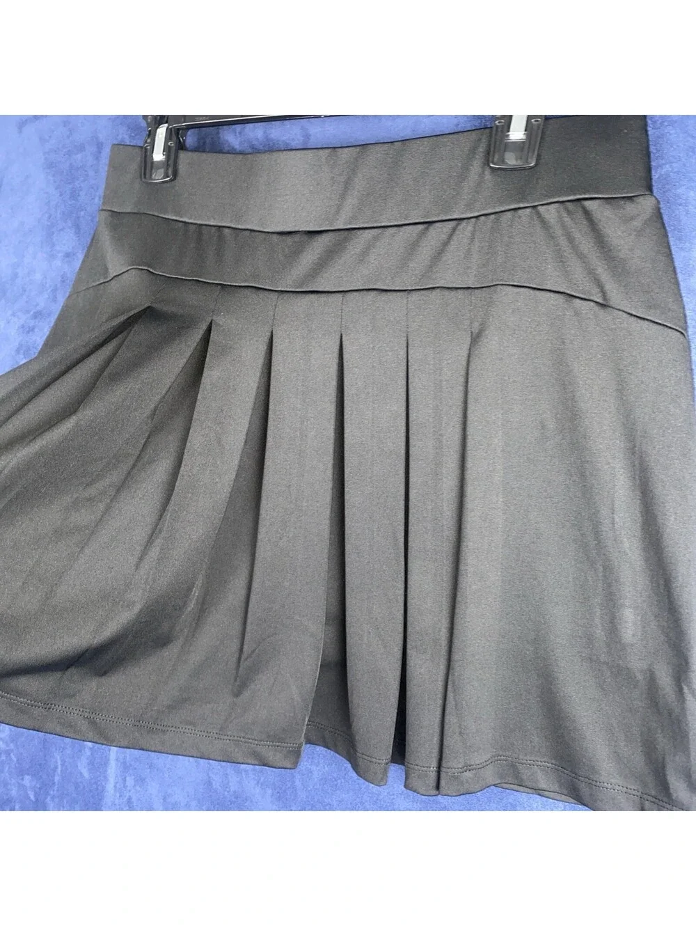 J Crew Skort Tennis Golf Pickleball Sz M Black Pleated Back Athletic Skirt